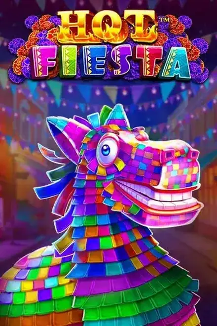 Spielautomat Hot Fiesta in Karnevalsfarben, im Vipz mit Freispielen spielbar