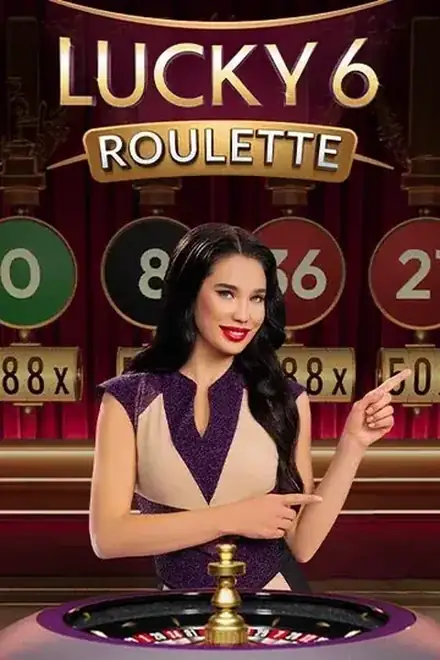 Live-Tisch Lucky 6 Roulette mit hervorgehobenen Glückszahlen